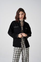 Pablo Jacket in Black Denim - seventy + mochi