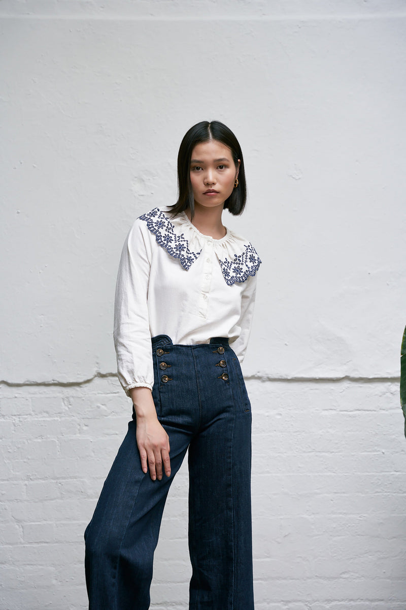 Marie Sailor Jean in Dark Indigo - seventy + mochi