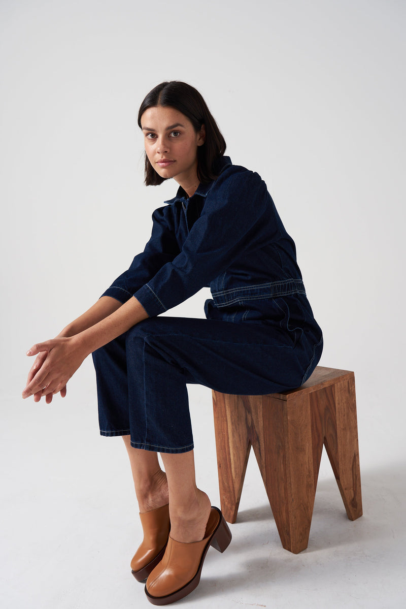 Lorna Jumpsuit in Dark Vintage - seventy + mochi